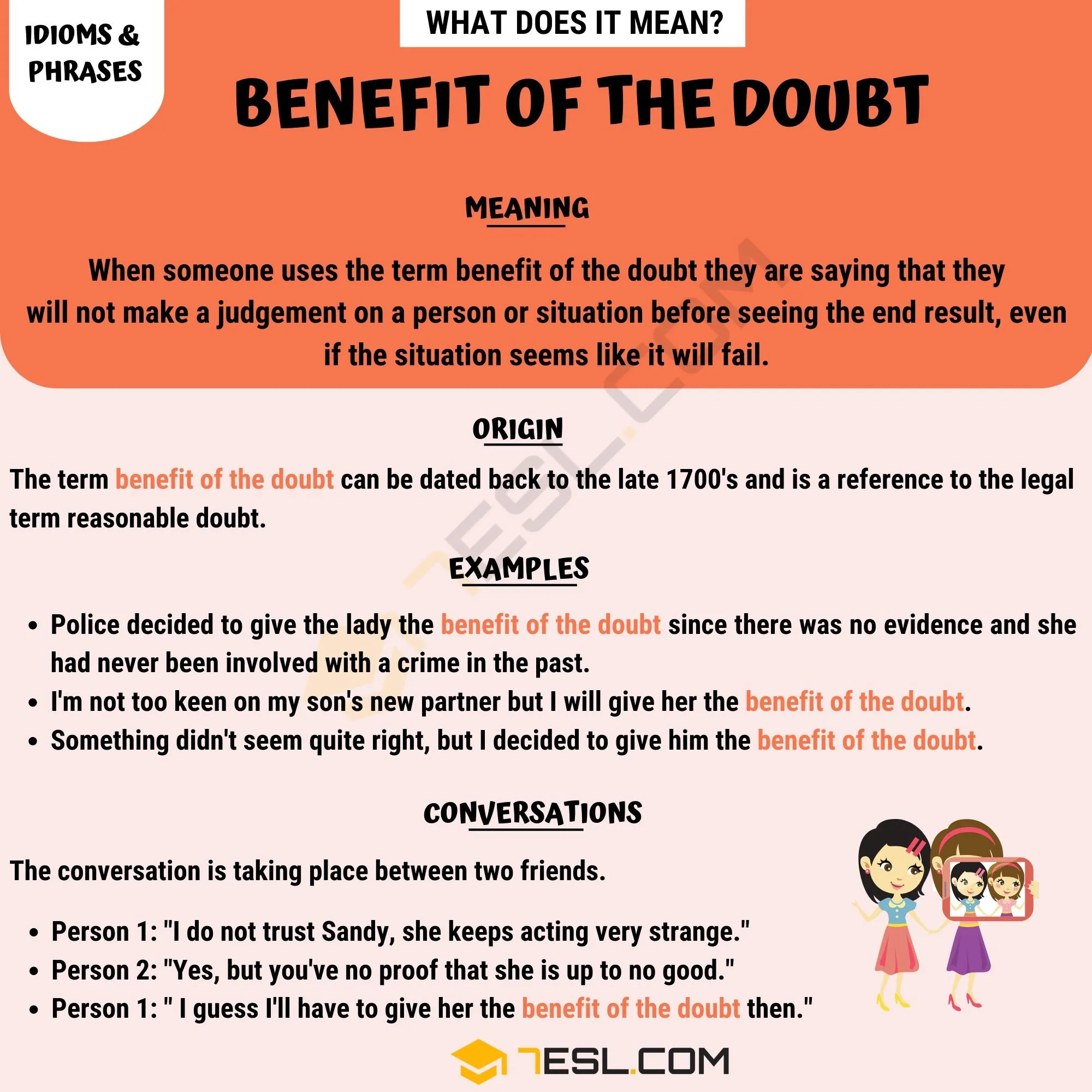 benefit of the doubt